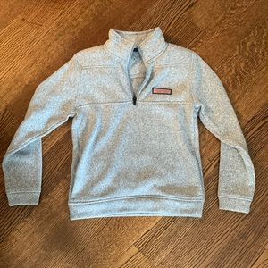 Vineyard Vines Grey Quarter Zip Sweater